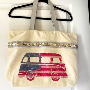 🇺🇸👜NWOT CANVAS VAN TOTE👜🇺🇸